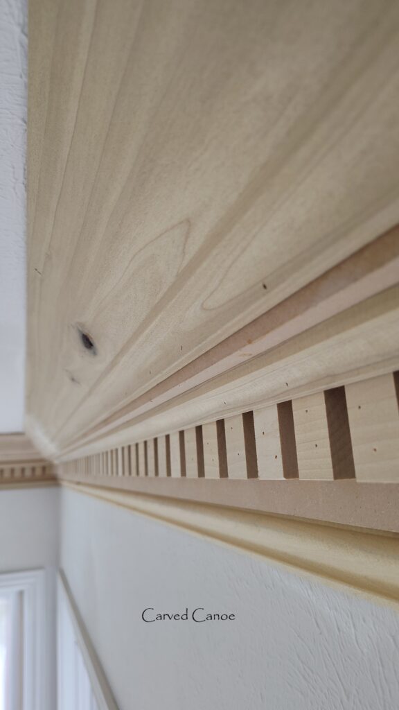 Robb House - master bedroom multi-staged ceiling crown - April 2025 - Carved Canoe since 1992