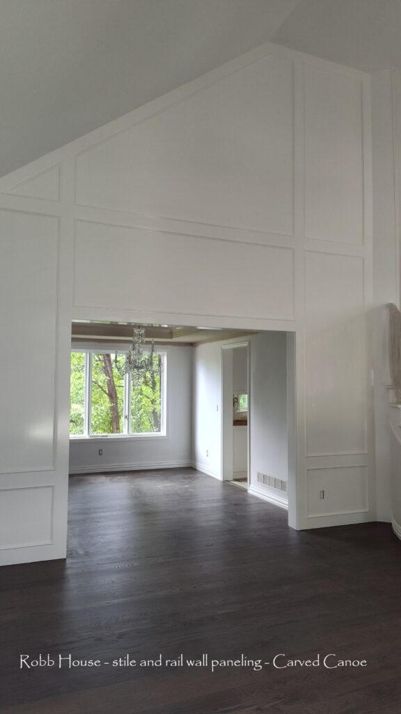 Carved Canoe LLC - Robb House wall paneling - finish carpentry